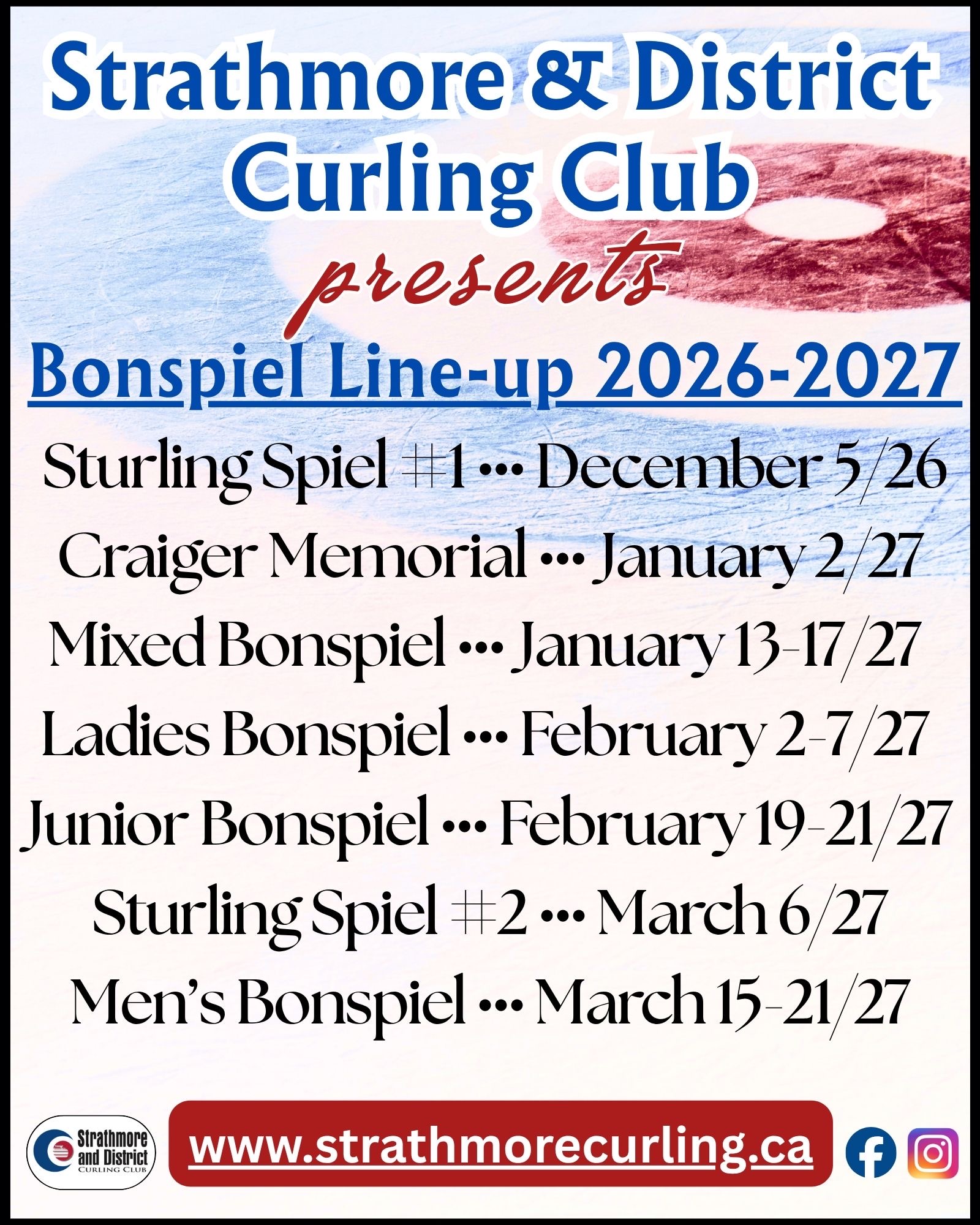 SDCC 2026-27 Bonspiel Schedule Poster - 1